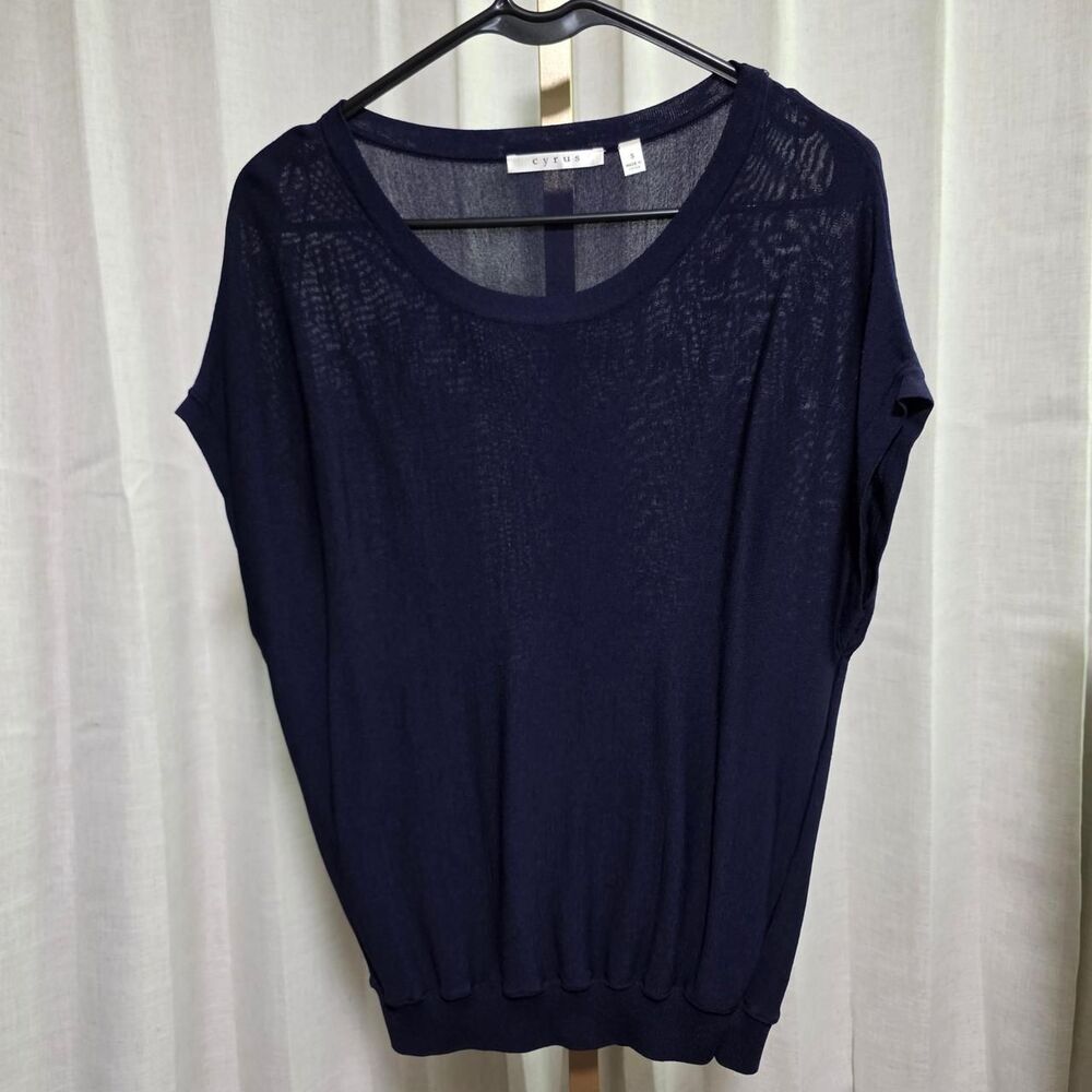 Cyrus Women's Navy and Blue Blouse
